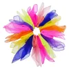70x70 cm Unisex Sailor Glitter Silky Square Scarf Scarf Candy Color Lady Ribbon Handerchief Dance Sheer Tulle Head Wrap 20 kolorów