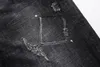Jeans de luxe pour hommes jeans denim noir pantalon déchiré la version italie marque vélo moto rock revival new fashion4404710
