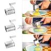 Stainless Steel Cheese Planer Manual Grinder Cutter Rotary Cheese Grater Sharp Slicer Convenience 3 Shaped Planer Blade Home Kitchen Tool