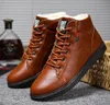 Venta caliente-2019 invierno nuevos hombres ayuda media Martin botas botas de cuero para hombres retro más zapatos de algodón de terciopelo herramientas para la nieve botas para hombres