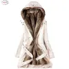 2019 Hot Ladies Fur Lining Coat Womens Winter Warm Thick Long Jacket Hooded Parka Autumn Winner Women's clothing 18Oct22