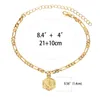 女性のフットアクセサリーのためのファッションの最初の足首のブレスレットゴールドカラーアンクレットステンレス鎖アルファベットのアンクレットのための宝石45Qx E19