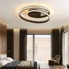 Minimalism modern LED ceiling lights black/white aluminum ceiling lamp living room bedroom lamparas de techo colgante modern