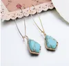 Europe and the United States big brand high-grade cylindrical pendant Phnom Penh turquoise water drops earrings irregular ear buckle Korean
