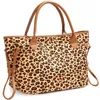 Buffalo check handväska röda svarta rutiga väskor stor kapacitet leopard rese tote sport duffle pås crossbody axel handväska jj689503125