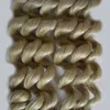 Cinta de 100g en extensión de cabello 100% cabello humano 613 # Color 40 unids/lote cinta de pelo rubio europeo Remy recto humano en onda suelta