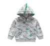 Boys Hoodies Cartoon Dinosaur Sweatshirts Kid Designer Cotton Jackor Casual Långärmad Cardigan Coat Fashion Outwear Jumper Pullover B6818