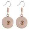 Noosa Snap Dangle Kronleuchter Ohrringe Rose Gold austauschbar 18 mm Ingwer Schmuck DIY Haken Ohrringe für Frauen Preis Großhandel