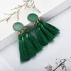 Tassel Hoop Earrings for Women Colorful Fan Shape Drop Earrings Statement Earrings for Women Girls Daily Wear Fashion Jewelry Valentine Bir