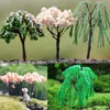 Mini Landscape Tree Cherry Willow Tree Home Garden Decor - A