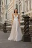 Muse par Berta robes de mariée 2020 une ligne dentelle appliquée paillettes scintillantes Spaghetti Bohême robe de mariée sur mesure mariée Abiti da sposa