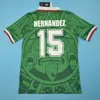 1985 1986 1998 Vintage Mexico Retro Soccer Jerseys Blanco Hernandez Blanco Campos Uniforms 1994 Jorge Campos målvakt Fotbollsskjorta kit