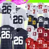 Penn State Nittany Lions 26 Saquon Barkley Jersey Mens Blue White College Football Jerseys 7 Dwayne Haskins Jr 13 Tua Tagovailoa 10 Brady