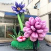 Amazing Lighting Inflatable Blooming Flower Tree 6m Height Artificial Flower Cluster With Led Lights For Party Night And Concert Decoration