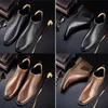 Luksusowe męskie skórzane buty Espadrilles Slip-on Martin Botki Designer Real Leather Cowskin Mężczyźni Business Party Wedding Buty z pudełkiem US13