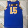 Heren Vince Carter #15 vasteland High School Basketball Jersey Vince Carter North Carolina Tar Heels College HEMENDE BASKBALL SHIRTS