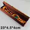 Chiński Jedwabny Brocade Box Długi Luksusowy Naszyjnik Pudełko Pudełko Boże Narodzenie Biżuteria Pudełko Mały Wiszący Ornament Storage Case 23 x4.5x4cm