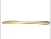 Gold Cutlery Łyżka Widelec Knife Tea Spoons Flatware Matte Ze Stali Nierdzewnej Food Silverware Obiad Naczynie EPACTEL