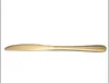 Guld bestick sked gaffel kniv te skedar bestick matte rostfritt stål mat silverware serverredskap