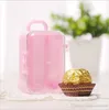 20pcs Plastik Mini Sevimli Rolling Seyahat Bavul Kutu şekli Şeker Kutusu Düğün Çocuk Şeker Yılbaşı Noel Parti Malzemeleri