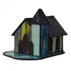 Spedizione gratuita Lampada da tavolo in vetro colorato retrò creativo per piccola casa Tiffany lampada da tavolo in vetro colorato arte camera da letto comodino bar luci notturne TF041