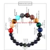 Top Blockbuster Personnalisé Movie Planétary Sky Bleu Sands de grès naturel Perles de pierre Galaxy Planets Système solaire Bracelet Bracelet