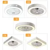 Ventilador de teto LED Light 550 milímetros Três cores escurecimento Fan Lamp Quarto Sala teto lâmpada pingente luzes com controle remoto