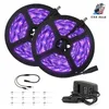 33ft UV Svart Ljusremsa 12V Flexibel Blacklight med 600 enhet UV-lampa Pärlor 10m LED Svart ljusband Semesterljus