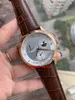 3 Style New Master Geographic Power Reserve Automatic Mens Watch Q1502420 Rose Gold Silver Dial Leather Strap Gents Sports Wathes