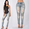 Zerrissene sexy Skinny Jeans Frauen hohe Taille Slim Fit Denim Hosen Slim Denim Straight Biker Skinny Ripped Bleistifthose271v3814353