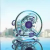 GROßE Glasbongs Wasserpfeifen Doppel-Recycler-Bong-Propeller-Spinning-Perkolator-Ölplattformen Dab-Rig 14-mm-Verbindungswasserpfeifen mit berauschender Schüssel