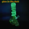 Soft Glass Smoking Water Pipes Hookahs Glow in the Dark Wrapped Design for Dry Herb Tobacco