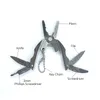 Portable Multifunction Folding Plier Stainless Steel Foldaway Knife Keychain Screwdriver Camping Survival EDC Tools Travel Kits