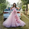 2020 Pink Quinceanera Dresses Ball Gown Tulle Pageant Dress Sweet 16 Custom Made Maxi Gown Strapless Prom Dress