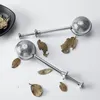 SS304 green tea infuser spoon Ball shape filter strainer with handle flower stick stir bulk wholesale