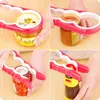 4 i 1 Handy Anti-Slip Can Lid Screw Opener Bottle Opener för Pop / Beer Bottle Jar Kök Twist Tool Bottle Cap Launcher DHL