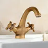 Robinet antique et eau froide bronze bronzé lavabot robinet de salle de bain noire Swan Basin Vintage Basin évier Brane 4175149