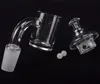 Quartz Banger 25 mm flacher Quarz-Banger-Nagel mit drehbarer Vergaserkappe und Terpenperle für Glasbong