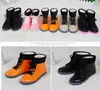 Hot Sale-h Shoes Woman Rain Woman Water Rubber Ankle Boots Cross-tied Botas