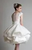 A Late Lace Organza Dress Mini Jewel Bell Cap Empire expire headliques button button vestidos fresses sw0055309e