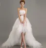 Charmante mariée sexy robe de mariée courte occasion formelle robe de mariée à lacets dos XHS02