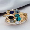 Créateur de luxe Druzy wire Bangle faux Géométrique Bracelets à breloques en pierre naturelle Pour les bijoux de mode pour femmes DHL Free