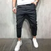 Moda Mężczyzna Casual Fitness Full Spodnie Pure Color Jesień Hip Hop Spodnie Bodybuilding Joggers Streetwear Ołówek Pants1