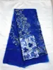 5yards pc most fashion wine french net lace fabric with beads flower embroidery african mesh material for dress qn752