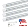 Estoque em US SMD 2835 T8 V em forma de Tubo LED integrado Double Line Bar Light 4ft 5ft 6ft 8f