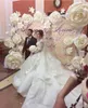 Vestidos de casamento Sparkly cristal frisada Ball vestido de luxo Alças Appliqued Plus Size Arábia árabe Dubai Vestido de Noiva vestidos de novia