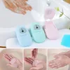 50PCS/box Disposable Anti dust Mini Travel Soap Paper Washing Hand Bath Cleaning Portable Boxed Foaming Soap Paper Scented Sheets