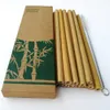 12 datorer Set Bamboo Disponible Straw Natural Organic 100 Bidegradable With Case and Cleaner Brush Eco Friendly6715597