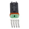 Connecteur électrique Deutsch noir, 5 jeux de 4 broches, fil étanche pour Automobile, plug8693037