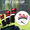 3pcs Capas de cabeça de golfe Driver Fairway Wood Headcovers